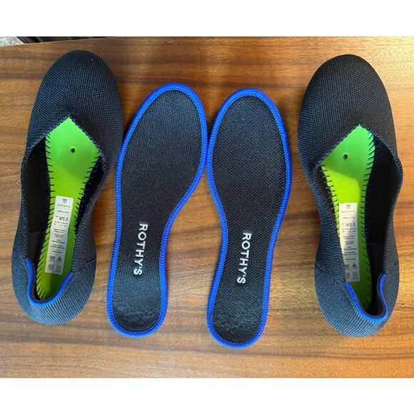 Rothy's The Flat Ballet Round Black Flat 5.5 - Picture 4 of 8